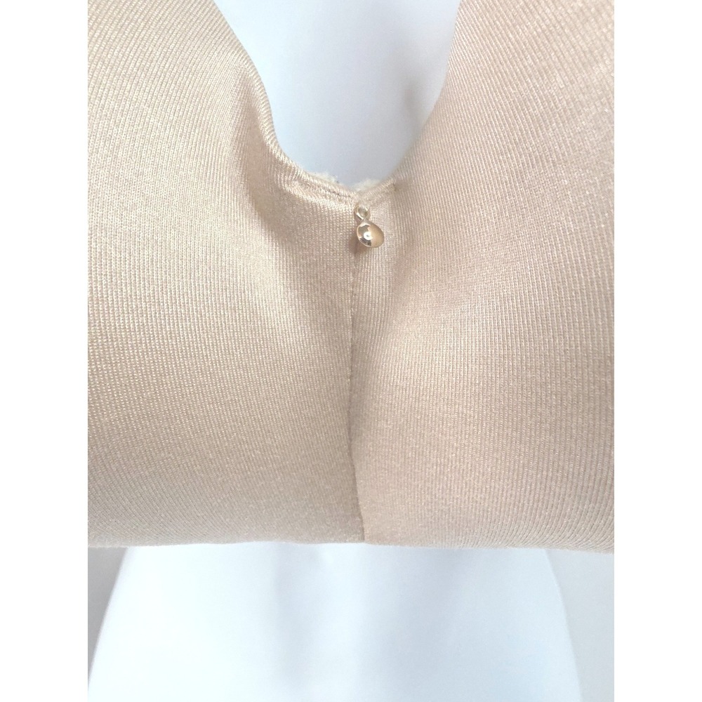 Cacique 44DDD Balconette Lightly Lined Bra Beige Full Coverage WIRE WAS REMOVED - Picture 3 of 10